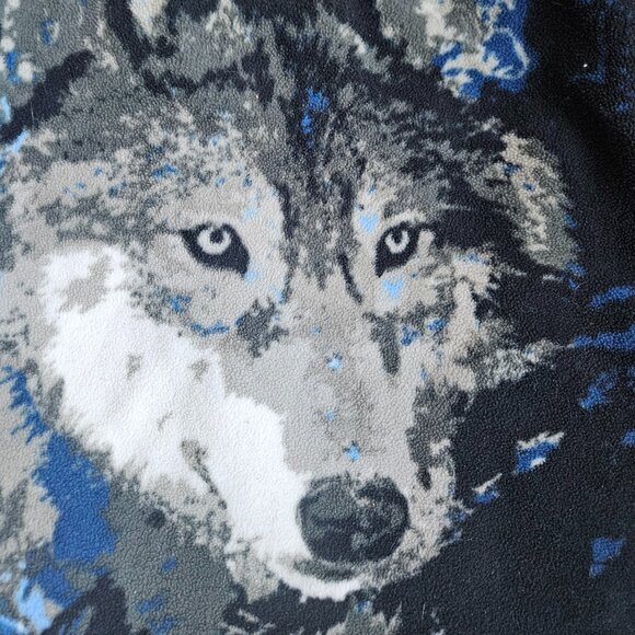 Vintage 90s Wolf Nature Hoodie Sherpa  Fleece Unisex No Tags See Description - Picture 5 of 5